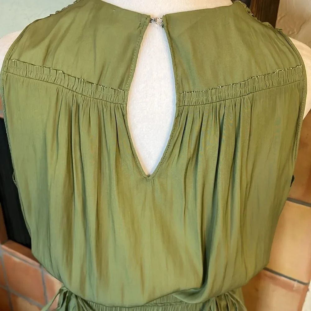 Ramy Brook Avocado/Sage Green Embroidered Hayley Midi Dress, size MEDIUM - Picture 10 of 17